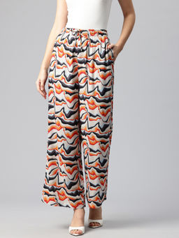 Popnetic - Women Multi-Color Printed Trousers