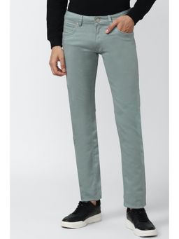 Peter England - Men Green Dark Wash Low Skinny Fit Jeans