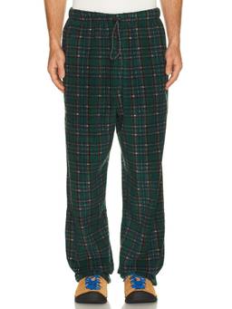 KAPPY DESIGN - Fleece Check Men's Drawstring Pyjamas Green