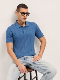 The Bear House - Men's Cotton Striped Slim Fit Polo T-Shirt