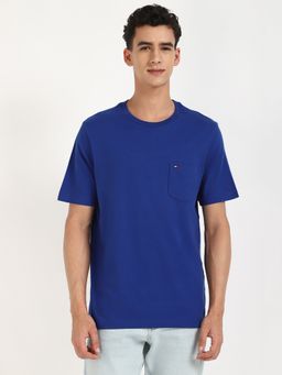 Tommy Hilfiger - Blue Solid Half Sleeves T-Shirt