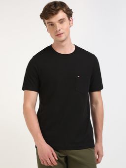 Tommy Hilfiger - Black Solid Half Sleeves T-Shirt