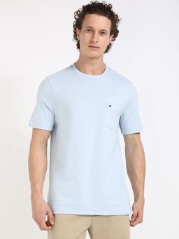 Tommy Hilfiger - Blue Solid Half Sleeves T-Shirt