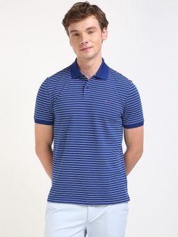 Tommy Hilfiger - Blue Stripes Half Sleeves Polo T-Shirt