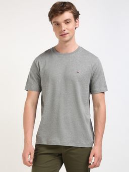 Tommy Hilfiger - Grey Solid Half Sleeves T-Shirt