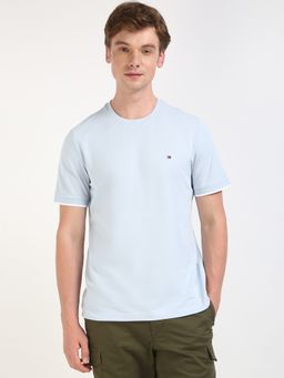Tommy Hilfiger - Blue Solid Half Sleeves T-Shirt