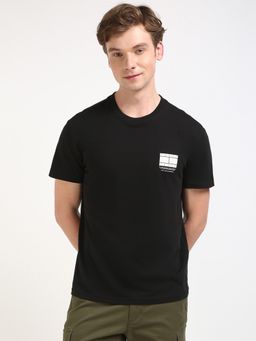 Tommy Hilfiger - Black Printed Half Sleeves T-Shirt