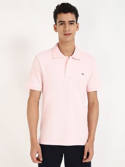Tommy Hilfiger - Pink Solid Half Sleeves Polo T-Shirt