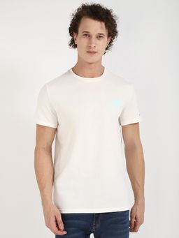 Tommy Hilfiger - White Printed Half Sleeves T-Shirt