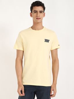 Tommy Hilfiger - Cream Printed Half Sleeves T-Shirt
