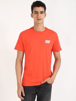 Tommy Hilfiger - Orange Printed Half Sleeves T-Shirt