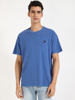Tommy Hilfiger - Blue Solid Half Sleeves T-Shirt