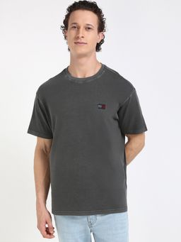 Tommy Hilfiger - Black Solid Half Sleeves T-Shirt
