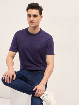 The Bear House - Men's Cotton Solid Crew Neck T-Shirt