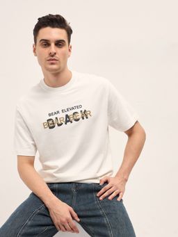 The Bear House - Men's Cotton Graphic Printed Oversized T-Shirt