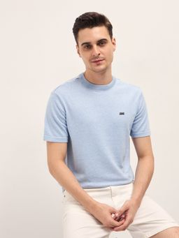 The Bear House - Men's Cotton Solid Crew Neck T-Shirt