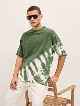 The Bear House - Men's Cotton Tie and Dye Oversize T-Shirt