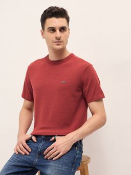 The Bear House - Men's Cotton Solid Crew Neck T-Shirt