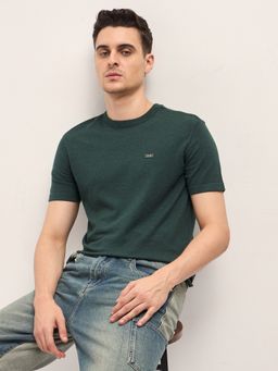 The Bear House - Men's Cotton Solid Crew Neck T-Shirt