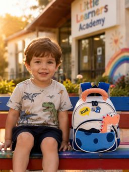 Little Surprise Box - Blue Orange Roar Dino Backpack for Toddlers & Kids