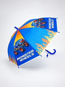 Little Surprise Box - Monster Truck & Flames Print Umbrella for Kids