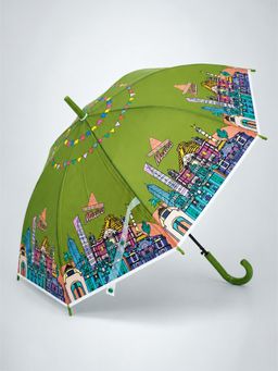 Little Surprise Box - Green Mexico Landmark Print Umbrella for Teens & Adults