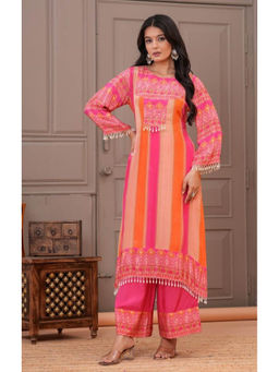 Autumnlane - Jayti Candy Multi-Color Printed Tassels Work Kurta with Palazzo