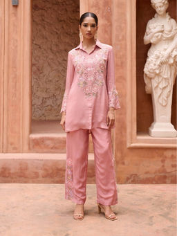 Autumnlane - Sangini Pink Floral Embroidered Co-Ord Set