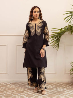 Autumnlane - Toran Black Embroidery Cotton Co-Ord Set