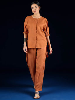 Varanga - Rust Solid Plain Co-Ord Set