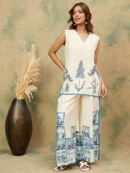 Varanga - Off White Printed Co-Ord Set