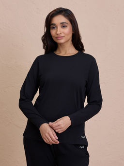 Nykd by Nykaa - Essential Long Sleeve Tee-NYS807-Black