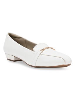 ROCIA - By Regal White Women Classic Square Toe Pump Heels