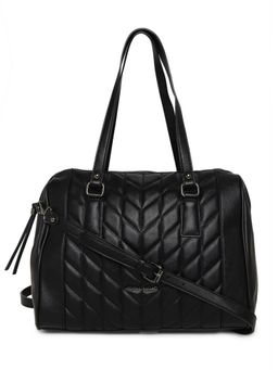 Marina Galanti - Black Color Soft PU Material Medium Size Bowling Bag - MB0377BG2001