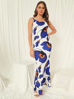 Tandul - Women White Printed Regular Fit Maxi Dress
