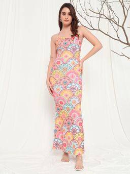 Tandul - Stylish Multicolor Bodycon Maxi Dress