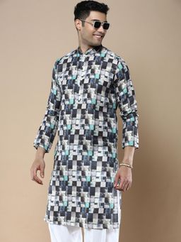 Gahan - Mens Designer & Stylish Printed Multicolor Traditional Cotton Kurta