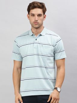 Classic Polo - Men's Half Sleeve Lt. Blue Polo Neck Cotton Authentic Fit T-Shirt