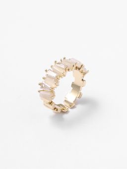 Cider - Zirconia Decor Cuff Ring
