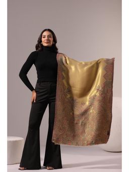 Zamour - Women Kani Woven Beige Shawl