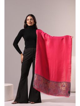 Zamour - Women Kani Woven Pink Shawl