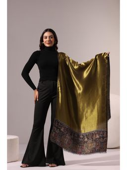 Zamour - Women Kani Woven Gold Shawl