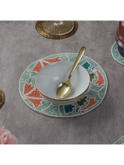 HomeTown - Anaar Handmade Beaded Trivet Dia 20 Cm In Multi-Colour