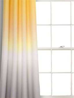 Urban Space - Digital Blackout Curtains for 2 Piece - Waterfall Yellow (Pack of 2)