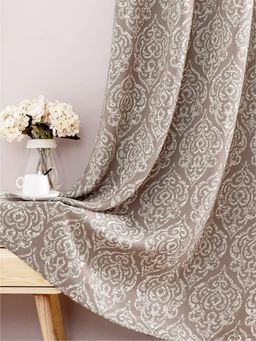 Urban Space - Digital Blackout Curtains for 1 Piece - Soft Brown