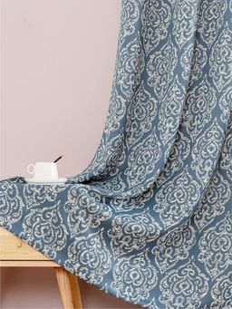 Urban Space - Digital Blackout Curtains for 1 Piece - Rustic Blue