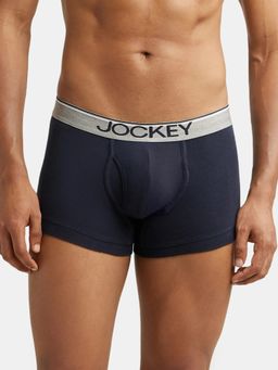 Jockey - MC08 Men Super Combed Cotton Rib Solid Trunk - Deep Navy
