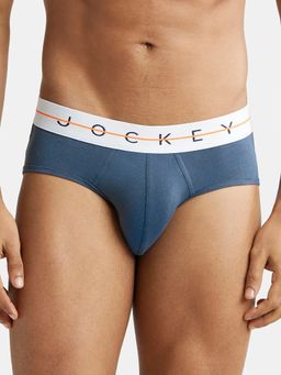 Jockey - NY15 Men Super Combed Cotton Elastane Stretch Solid Brief - Mid Night Navy