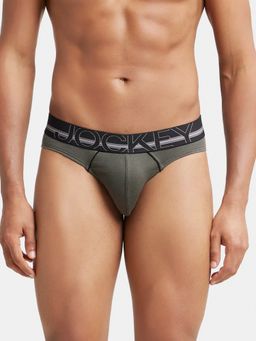 Jockey - US17 Men Super Combed Cotton Rib Solid Brief - Deep Olive