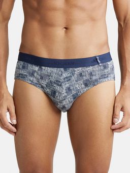 Jockey - US52 Men Super Combed Cotton Printed Brief - Nickle
